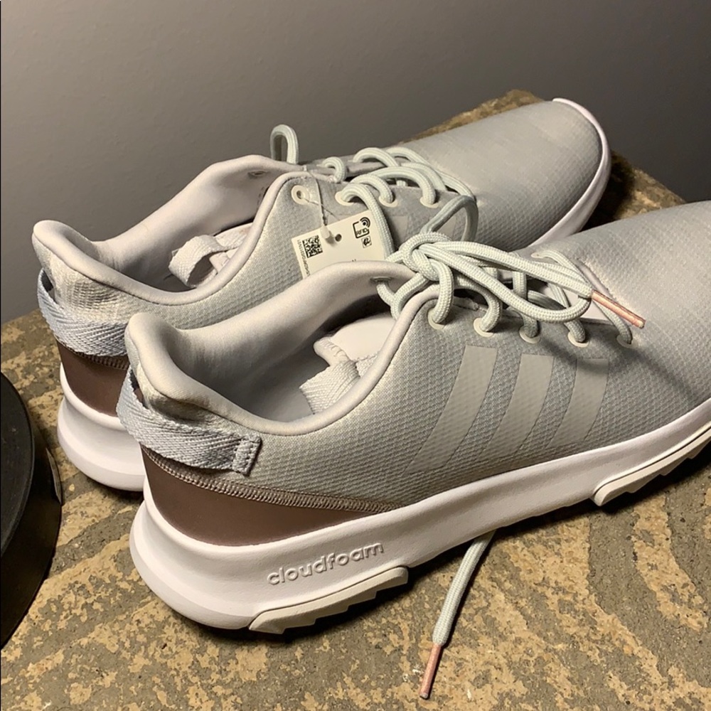 Grey and Rose gold Nike Ortholite Float sneakers